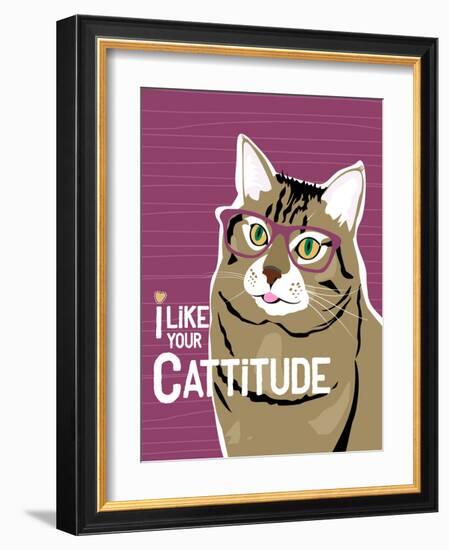 I Like Your Cattitude-Ginger Oliphant-Framed Art Print