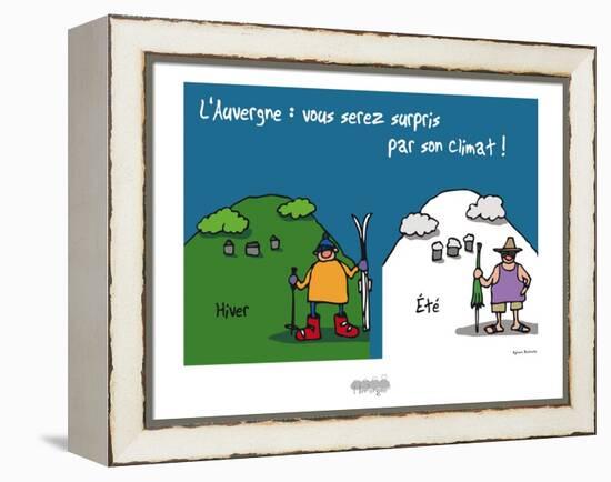 I Lov'ergne - Climat auvergnat-Sylvain Bichicchi-Framed Stretched Canvas