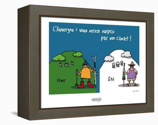 I Lov'ergne - Climat auvergnat-Sylvain Bichicchi-Framed Stretched Canvas