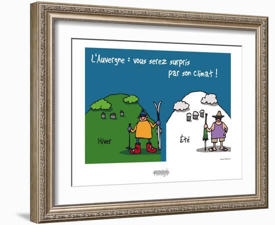 I Lov'ergne - Climat auvergnat-Sylvain Bichicchi-Framed Art Print