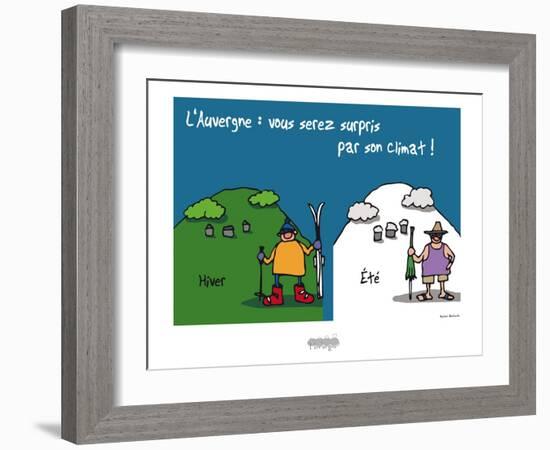 I Lov'ergne - Climat auvergnat-Sylvain Bichicchi-Framed Art Print