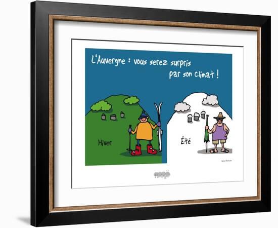 I Lov'ergne - Climat auvergnat-Sylvain Bichicchi-Framed Art Print