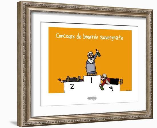 I Lov'ergne - Concours de bourrée auvergnate-Sylvain Bichicchi-Framed Art Print