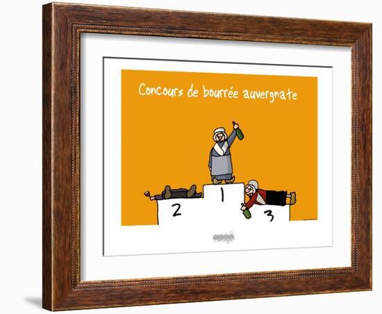 I Lov'ergne - Concours de bourrée auvergnate-Sylvain Bichicchi-Framed Art Print