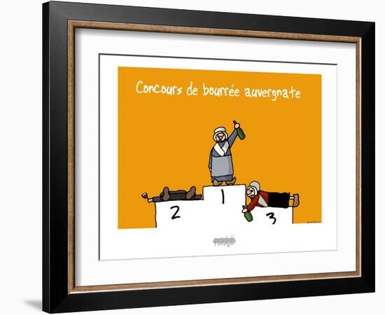 I Lov'ergne - Concours de bourrée auvergnate-Sylvain Bichicchi-Framed Art Print