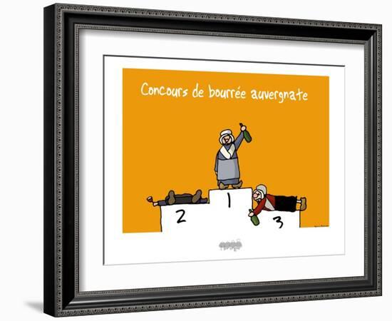 I Lov'ergne - Concours de bourrée auvergnate-Sylvain Bichicchi-Framed Art Print