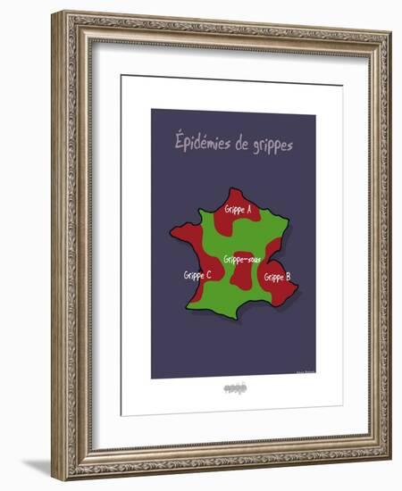 I Lov'ergne - Épidémies de grippes-Sylvain Bichicchi-Framed Art Print