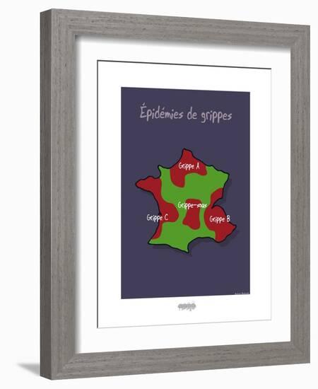 I Lov'ergne - Épidémies de grippes-Sylvain Bichicchi-Framed Art Print