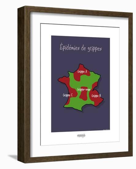 I Lov'ergne - Épidémies de grippes-Sylvain Bichicchi-Framed Art Print