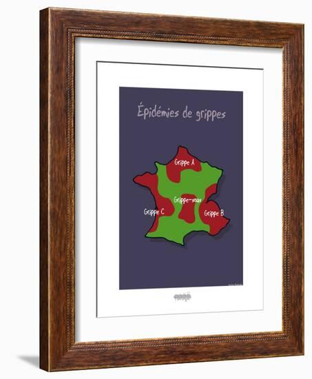 I Lov'ergne - Épidémies de grippes-Sylvain Bichicchi-Framed Art Print