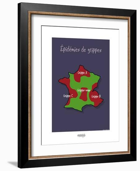 I Lov'ergne - Épidémies de grippes-Sylvain Bichicchi-Framed Art Print