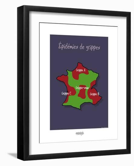 I Lov'ergne - Épidémies de grippes-Sylvain Bichicchi-Framed Art Print