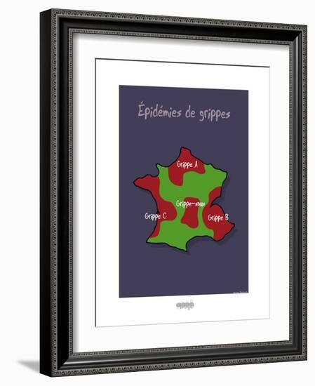 I Lov'ergne - Épidémies de grippes-Sylvain Bichicchi-Framed Art Print