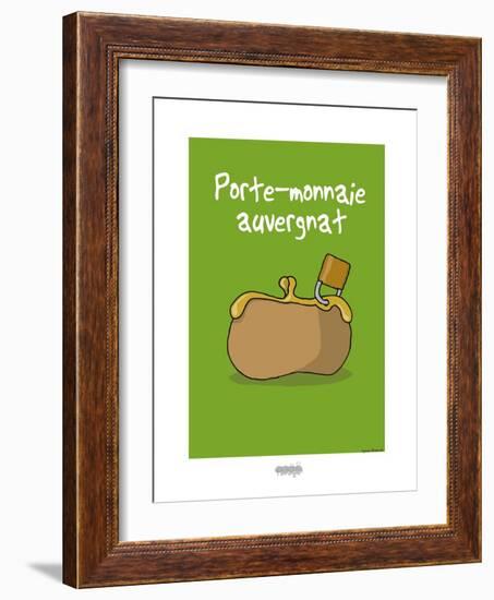 I Lov'ergne - Porte-monnaie auvergnat-Sylvain Bichicchi-Framed Art Print