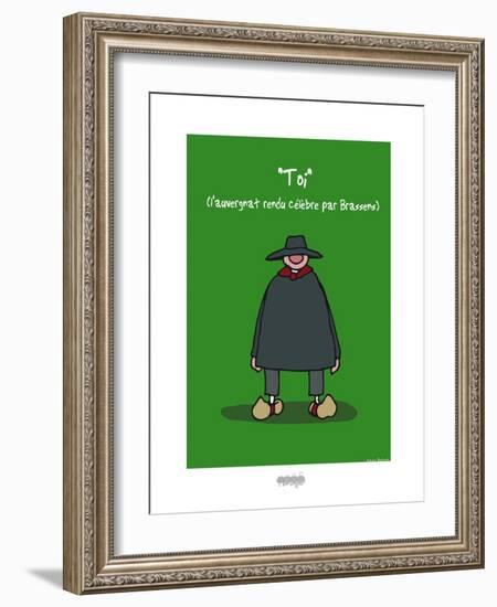 I Lov'ergne - Toi l'Auvergnat-Sylvain Bichicchi-Framed Art Print