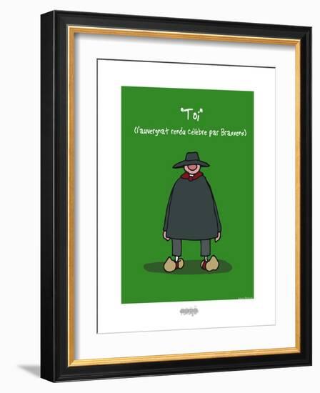 I Lov'ergne - Toi l'Auvergnat-Sylvain Bichicchi-Framed Art Print