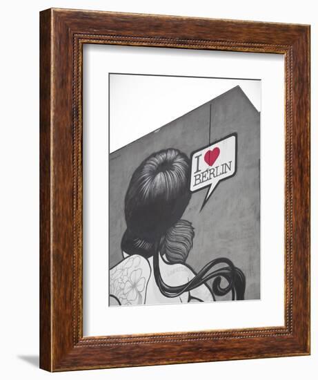 I Love Berlin' Mural on Building, Berlin, Germany-Jon Arnold-Framed Photographic Print