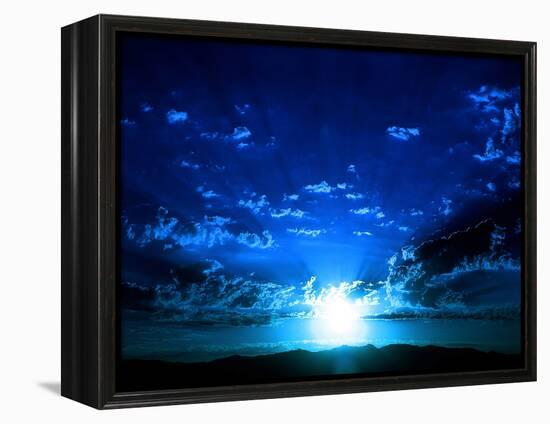 I Love Blue-Philippe Sainte-Laudy-Framed Premier Image Canvas