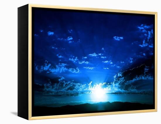 I Love Blue-Philippe Sainte-Laudy-Framed Premier Image Canvas