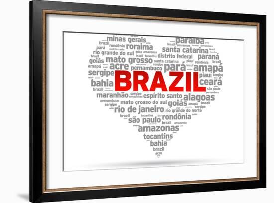 I Love Brazil-kbuntu-Framed Art Print