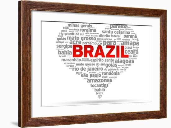 I Love Brazil-kbuntu-Framed Art Print