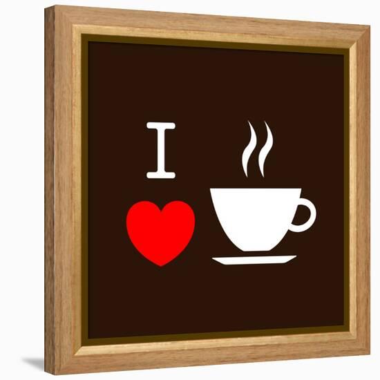 I Love Coffee-lekkyjustdoit-Framed Stretched Canvas