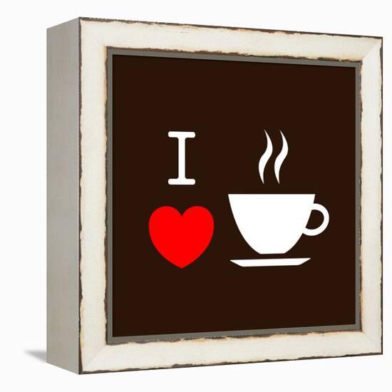 I Love Coffee-lekkyjustdoit-Framed Stretched Canvas