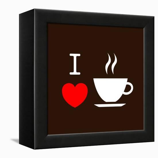 I Love Coffee-lekkyjustdoit-Framed Stretched Canvas