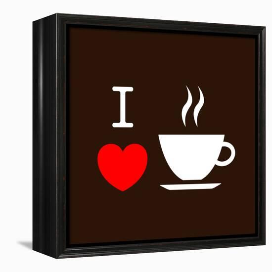 I Love Coffee-lekkyjustdoit-Framed Stretched Canvas