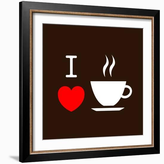 I Love Coffee-lekkyjustdoit-Framed Art Print