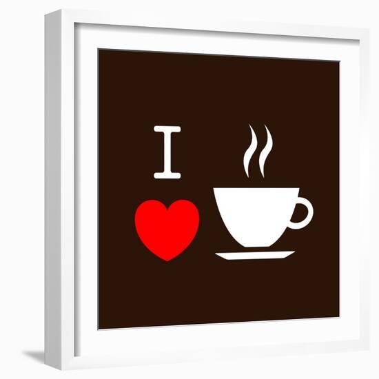 I Love Coffee-lekkyjustdoit-Framed Art Print