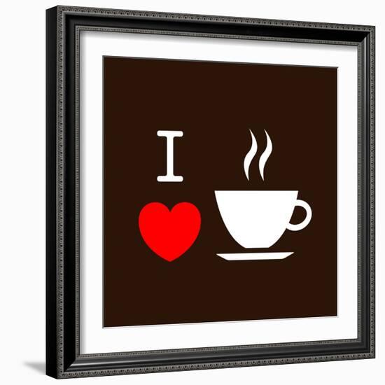 I Love Coffee-lekkyjustdoit-Framed Art Print