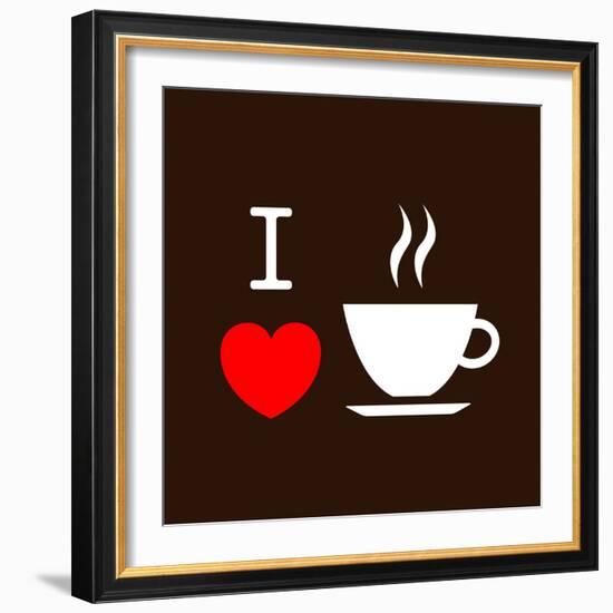 I Love Coffee-lekkyjustdoit-Framed Art Print