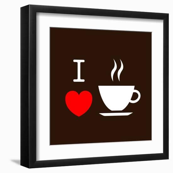 I Love Coffee-lekkyjustdoit-Framed Art Print