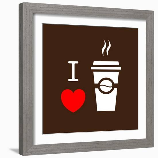 I Love Coffee-lekkyjustdoit-Framed Art Print