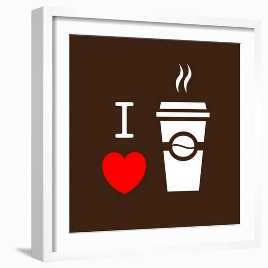 I Love Coffee-lekkyjustdoit-Framed Art Print