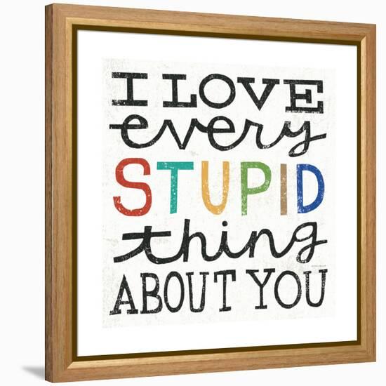 I Love Every Stupid Thing About You-Michael Mullan-Framed Stretched Canvas