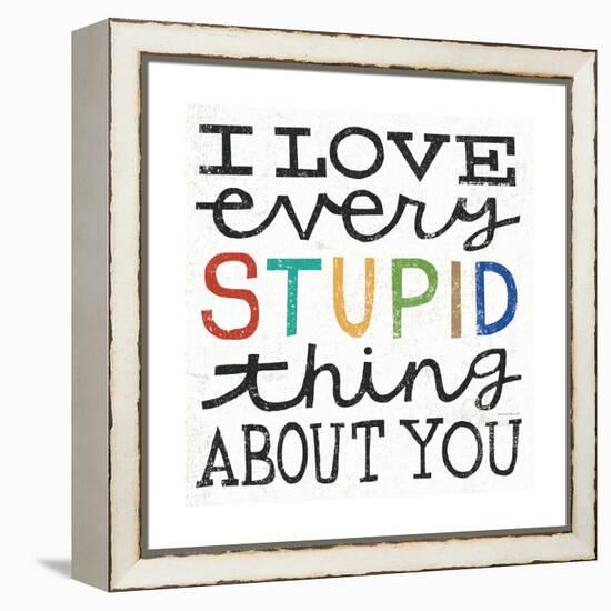 I Love Every Stupid Thing About You-Michael Mullan-Framed Stretched Canvas