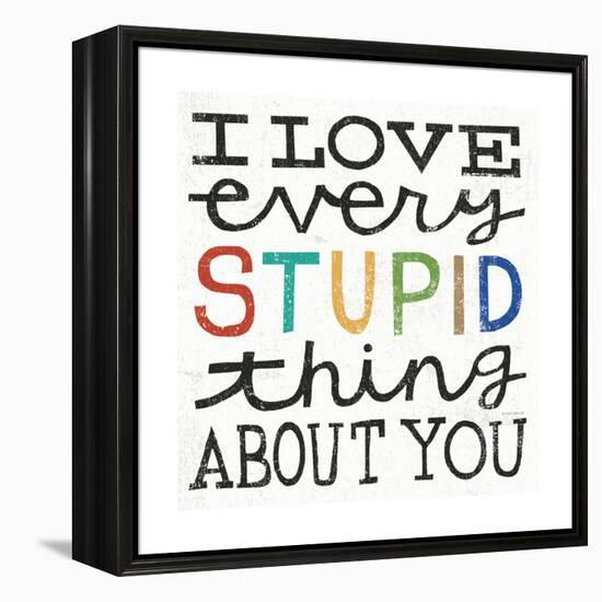 I Love Every Stupid Thing About You-Michael Mullan-Framed Stretched Canvas