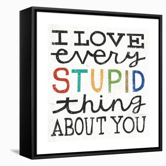 I Love Every Stupid Thing About You-Michael Mullan-Framed Stretched Canvas