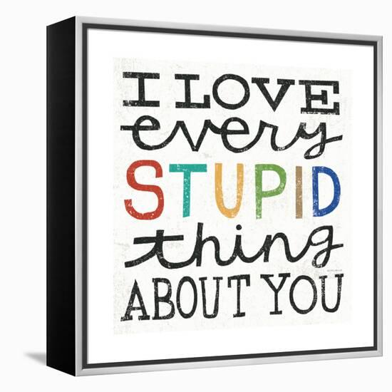 I Love Every Stupid Thing About You-Michael Mullan-Framed Stretched Canvas