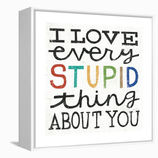 I Love Every Stupid Thing About You-Michael Mullan-Framed Stretched Canvas