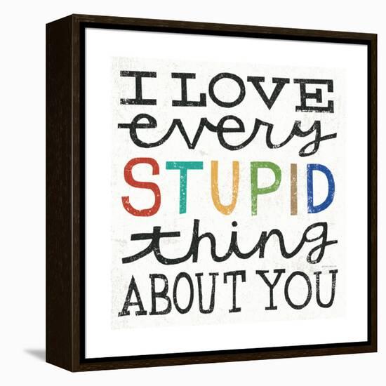 I Love Every Stupid Thing About You-Michael Mullan-Framed Stretched Canvas