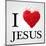 I Love Jesus Heart Graphic-null-Mounted Art Print