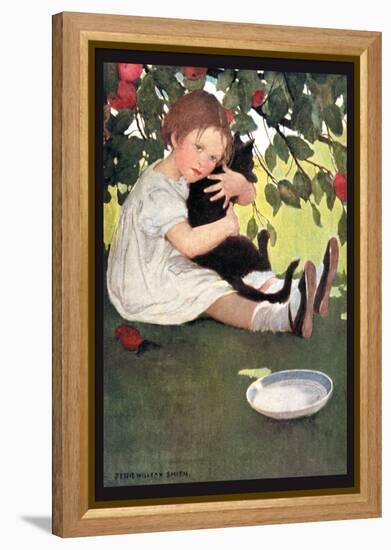 I Love Little Pussy-Jessie Willcox-Smith-Framed Stretched Canvas