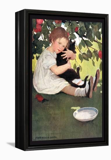 I Love Little Pussy-Jessie Willcox-Smith-Framed Stretched Canvas