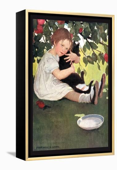 I Love Little Pussy-Jessie Willcox-Smith-Framed Stretched Canvas