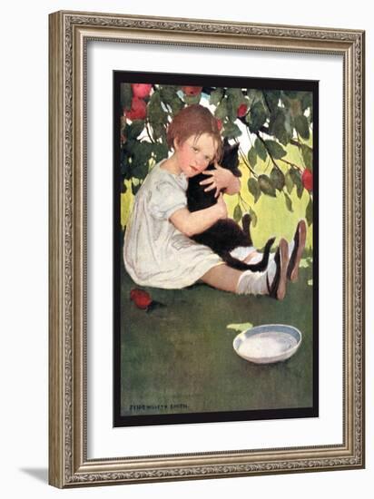 I Love Little Pussy-Jessie Willcox-Smith-Framed Art Print