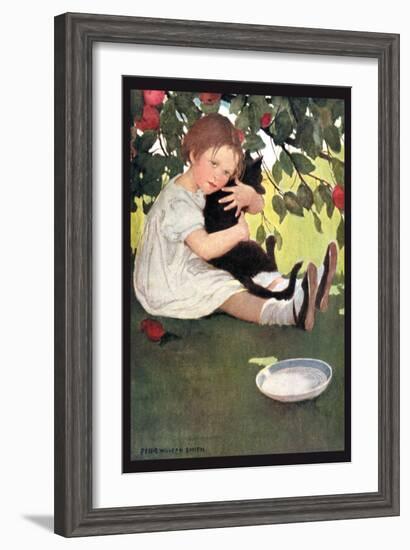 I Love Little Pussy-Jessie Willcox-Smith-Framed Art Print