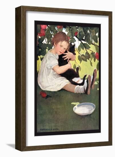 I Love Little Pussy-Jessie Willcox-Smith-Framed Art Print